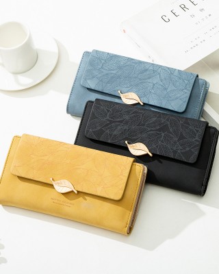 2023 Popular Women's Long Wallet, Korean-Style Zipper Clasp, Large-Capacity Printed Wallet