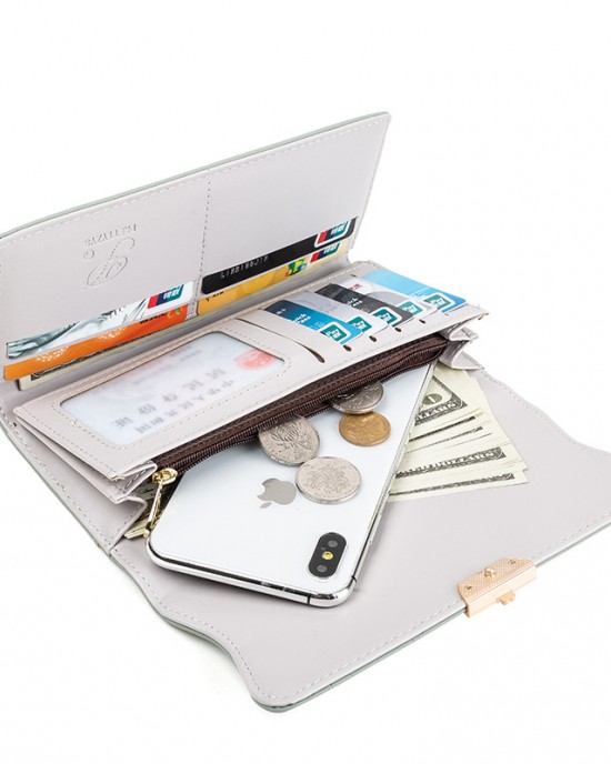 Prettyzys/Pretty's new women's long wallet, a stylish, foldable, PU, small, and fresh clutch. Prettyzys/Pretty's new women's long wallet, a stylish, foldable, PU, small, and fresh clutch.