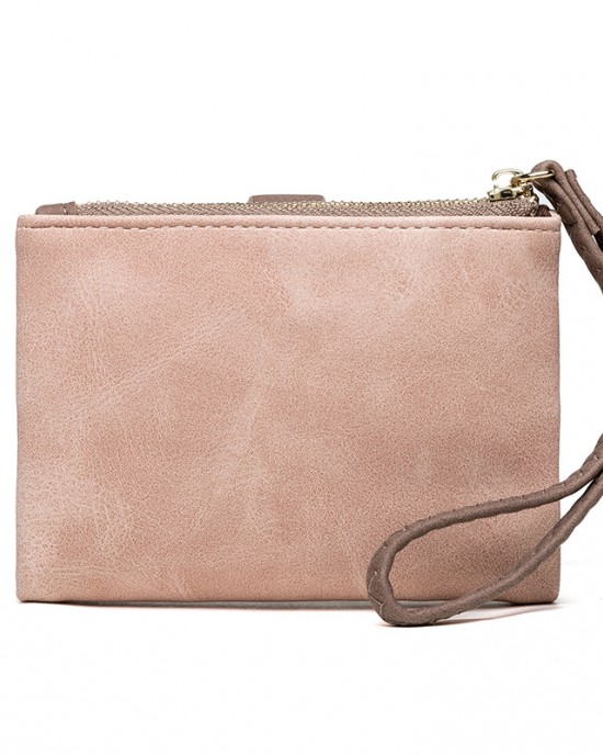 New cross-border retro casual drawstring women's wallet, leaf PU wallet, short female wallet, student coin purse New cross-border retro casual drawstring women's wallet, leaf PU wallet, short female wallet, student coin purse