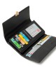 Lovebu New Cross-Border Long Women's Wallet with Solid Color Bow Clasp and Trifold Embroidered Clutch Lovebu New Cross-Border Long Women's Wallet with Solid Color Bow Clasp and Trifold Embroidered Clutch