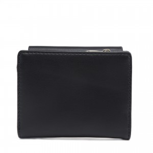 New Japanese and Korean style short women's wallet, stylish, printed, tri-fold, buckle, zipper, multifunctional coin purse, card holder