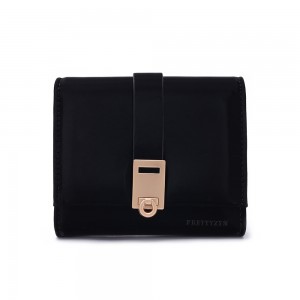 New Lovebu Japanese-Korean style solid-color zippered foldable multifunctional wallet, student coin purse, in stock for wholesale.