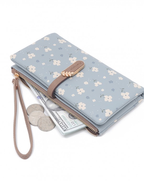 Lianbu 2024 New Long Wallet, Women's Small Fresh Print, Buckle Zipper, Multifunctional Large-Capacity Phone Bag Lianbu 2024 New Long Wallet, Women's Small Fresh Print, Buckle Zipper, Multifunctional Large-Capacity Phone Bag