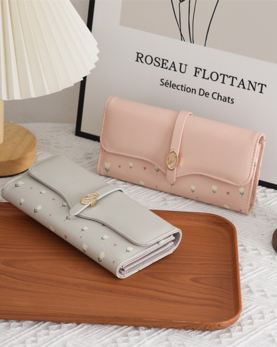 Hot cross-border women's wallet, long, Korean style, PU printed zipper clutch, sweet, ladylike wallet, in stock. Hot cross-border women's wallet, long, Korean style, PU printed zipper clutch, sweet, ladylike wallet, in stock.
