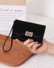 New women's medium wallet, Korean-style solid PU zippered multi-card slot foldable tote, women's coin purse in stock and wholesale New women's medium wallet, Korean-style solid PU zippered multi-card slot foldable tote, women's coin purse in stock and wholesale