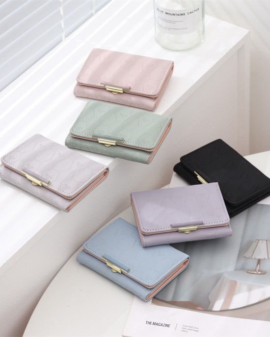 2025 new women's short wallet, Japanese and Korean style, three-fold, cute, fresh, simple student coin purse, in stock. 2025 new women's short wallet, Japanese and Korean style, three-fold, cute, fresh, simple student coin purse, in stock.