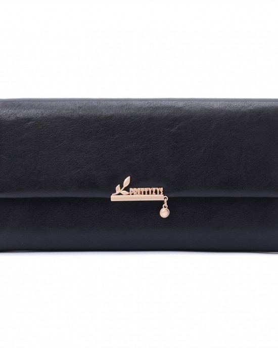 New cross-border women's wallet, long, Japanese and Korean style, fresh, solid color, PU leaf pendant, large-capacity clutch, wholesale.