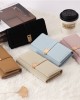 PRETTYZYS New Long Wallet for Women, Japanese and Korean Style Frosted Buckle and Folding Long Clutch and Card Holder PRETTYZYS New Long Wallet for Women, Japanese and Korean Style Frosted Buckle and Folding Long Clutch and Card Holder
