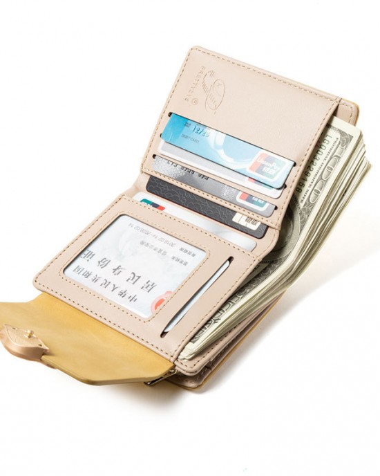 Ready Stock Wholesale Women's Short Wallet, Korean Fresh Leaf Buckle, Mini Student Coin Purse, Wholesale