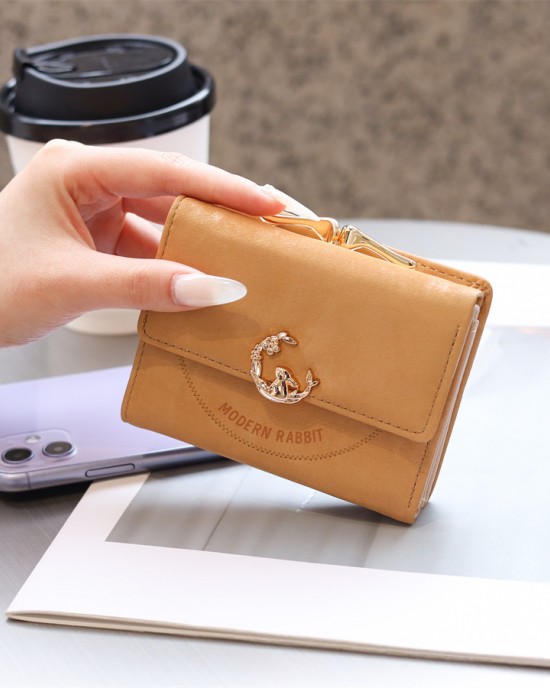 New women's short wallet, soft wallet, simple, multifunctional card holder, wallet, and student coin purse. New women's short wallet, soft wallet, simple, multifunctional card holder, wallet, and student coin purse.