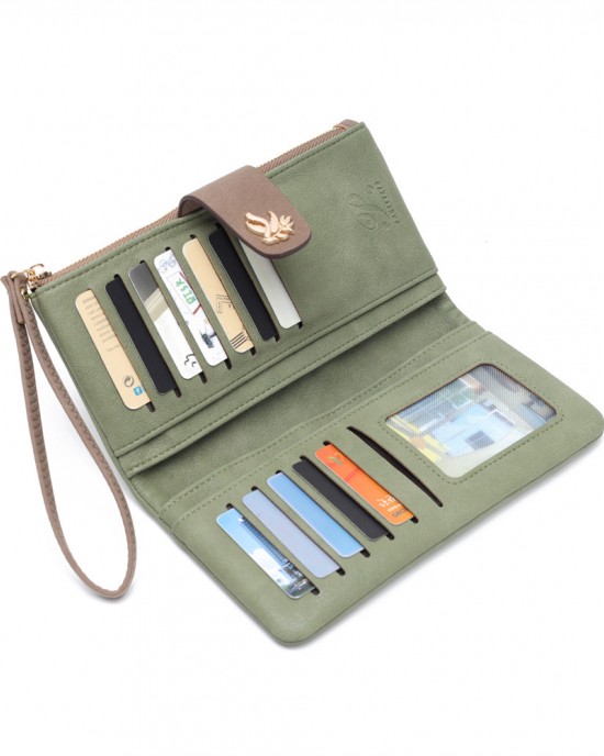 Lianbu New 2025 Wallet for Women, Long Multifunctional Large Capacity Clutch with Printed Buckle and Folding Zipper Lianbu New 2025 Wallet for Women, Long Multifunctional Large Capacity Clutch with Printed Buckle and Folding Zipper