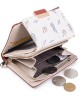 Pruti's new women's short wallet, fresh and stylish colorblock floral print, large capacity, student wallet Pruti's new women's short wallet, fresh and stylish colorblock floral print, large capacity, student wallet
