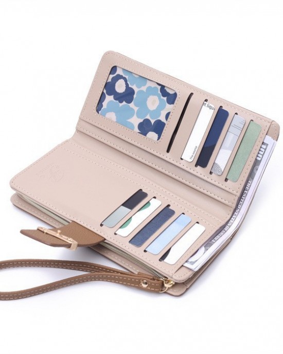 Lianbu new women's long wallet, Japanese and Korean style, fresh and simple, solid color, multi-card slots, student wallet. Lianbu new women's long wallet, Japanese and Korean style, fresh and simple, solid color, multi-card slots, student wallet.