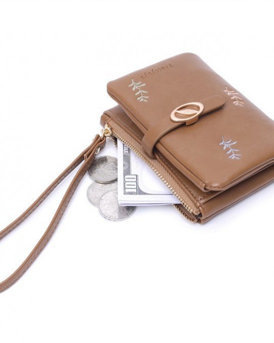 PRETTYZYS new short women's wallet, large-capacity niche women's handbag, simple multi-card slots women's wallet