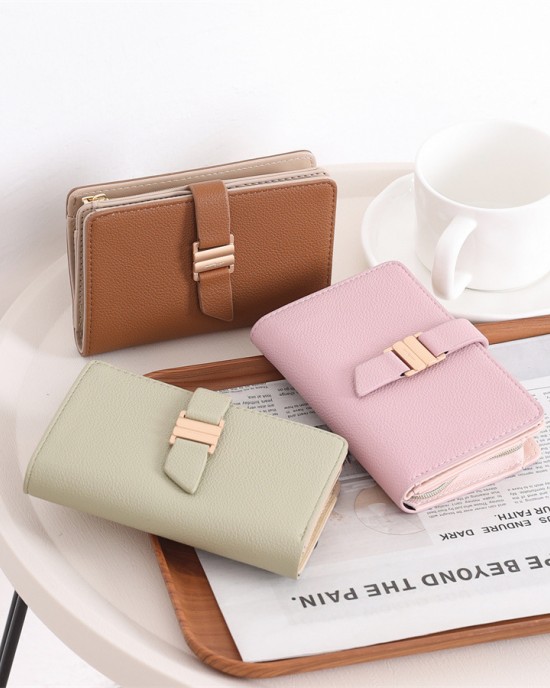 New Cross-Border Medium Wallet, Multifunctional, Stylish, Simple Zippered Closure Card Holder, Student Coin Purse New Cross-Border Medium Wallet, Multifunctional, Stylish, Simple Zippered Closure Card Holder, Student Coin Purse