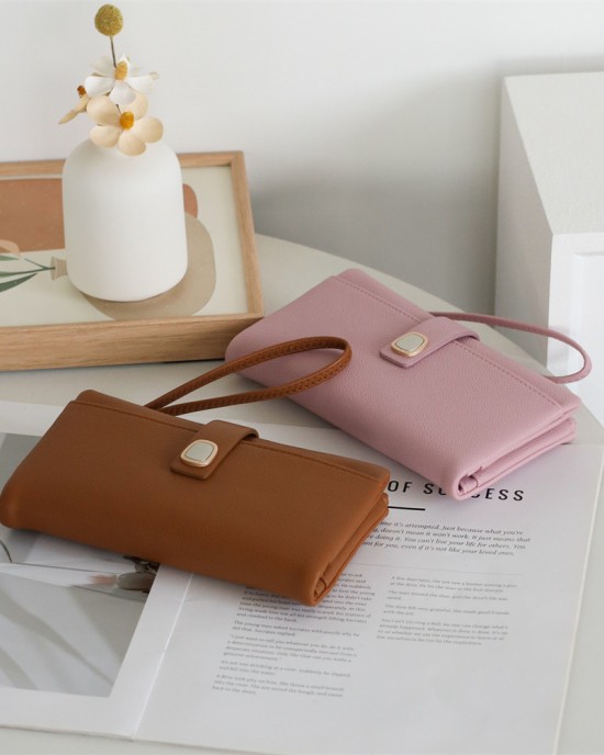 New Long Wallet for Women, Large Capacity Multifunctional Wallet with Full PU Leather Wrist Strap, Luxury Clutch Wholesale New Long Wallet for Women, Large Capacity Multifunctional Wallet with Full PU Leather Wrist Strap, Luxury Clutch Wholesale