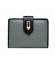 Prettyzys/Pretty's new simple zipper and buckle short women's wallet, contrasting color, large capacity wallet Prettyzys/Pretty's new simple zipper and buckle short women's wallet, contrasting color, large capacity wallet