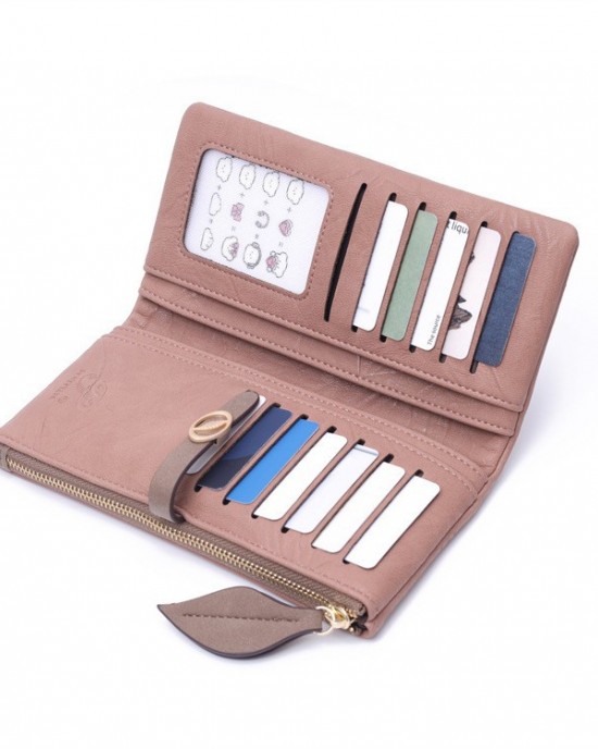New cross-border women's long wallet, Korean style, fresh and simple, zippered and clasp, multifunctional, large capacity, clutch, coin purse. New cross-border women's long wallet, Korean style, fresh and simple, zippered and clasp, multifunctional, large capacity, clutch, coin purse.