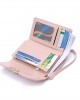 New women's medium wallet, Korean-style solid PU zippered multi-card slot foldable tote, women's coin purse in stock and wholesale New women's medium wallet, Korean-style solid PU zippered multi-card slot foldable tote, women's coin purse in stock and wholesale