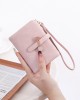 Lianbu new Japanese and Korean style, fresh and simple, zippered and clasp, short multifunctional card holder, handbag, student coin purse. Lianbu new Japanese and Korean style, fresh and simple, zippered and clasp, short multifunctional card holder, handbag, student coin purse.