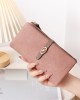 New cross-border women's long wallet, Korean style, fresh and simple, zippered and clasp, multifunctional, large capacity, clutch, coin purse. New cross-border women's long wallet, Korean style, fresh and simple, zippered and clasp, multifunctional, large capacity, clutch, coin purse.
