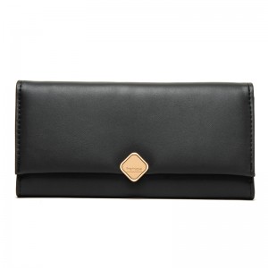 Pruti's new women's wallet, solid color, fresh and stylish PU wallet, simple and versatile European and American style