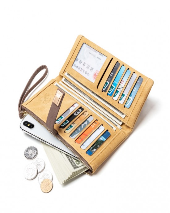 Factory Direct 2023 Cross-Border Hot-selling long women's wallet, vintage frosted zipper clutch, large capacity wallet. Factory Direct 2023 Cross-Border Hot-selling long women's wallet, vintage frosted zipper clutch, large capacity wallet.