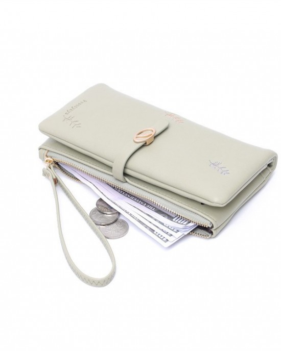 New cross-border women's wallet, long, fashionable, leaf embroidered, multifunctional, large-capacity clutch, PU wallet, wholesale. New cross-border women's wallet, long, fashionable, leaf embroidered, multifunctional, large-capacity clutch, PU wallet, wholesale.