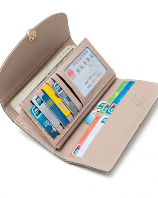 New women's wallet, long clutch, Japanese and Korean fashion print, fresh and stylish tri-fold wallet, multifunctional bag New women's wallet, long clutch, Japanese and Korean fashion print, fresh and stylish tri-fold wallet, multifunctional bag