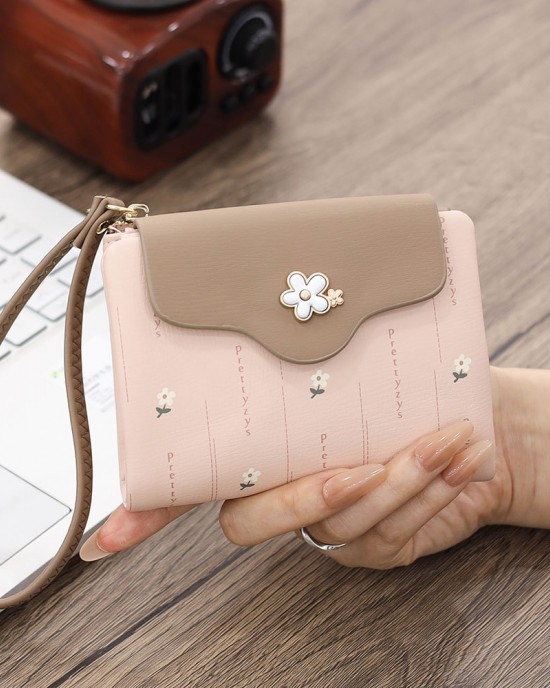 Women's Short Wallet, New Printed Small Fresh Mini Wristlet Multifunctional Card Holder, Student Coin Purse and Coin Purse Wholesale Women's Short Wallet, New Printed Small Fresh Mini Wristlet Multifunctional Card Holder, Student Coin Purse and Coin Purse Wholesale
