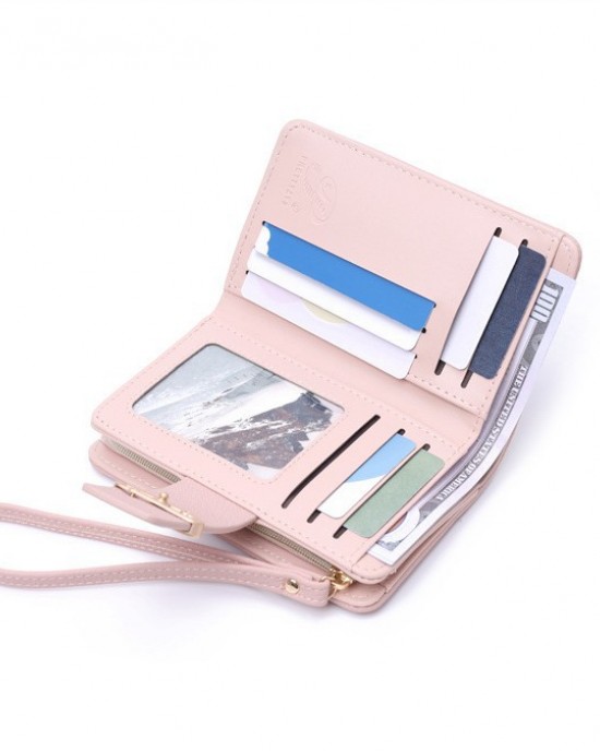 2025 solid color new wallet Women's medium-sized bag with a bow-knot, stylish, large capacity, small, fresh, and simple coin purse. 2025 solid color new wallet Women's medium-sized bag with a bow-knot, stylish, large capacity, small, fresh, and simple coin purse.