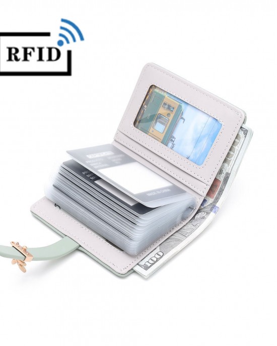 New RFID Card Holder, 2025 Anti-Magnetic and Anti-Theft Bank ID Card Holder, Korean Style, PU Check Buckle Storage Naka Bag New RFID Card Holder, 2025 Anti-Magnetic and Anti-Theft Bank ID Card Holder, Korean Style, PU Check Buckle Storage Naka Bag