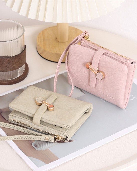 Lianbu new Japanese and Korean style, fresh and simple, zippered and clasp, short multifunctional card holder, handbag, student coin purse. Lianbu new Japanese and Korean style, fresh and simple, zippered and clasp, short multifunctional card holder, handbag, student coin purse.