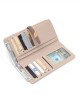 Lianbu women's long multifunctional Korean style PU clutch, large capacity, leaf print buckle zipper wallet Lianbu women's long multifunctional Korean style PU clutch, large capacity, leaf print buckle zipper wallet