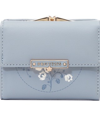 Hot Selling 2024 New Japanese and Korean Style Short Wallet, Small Fresh Tri-Folding Clip Bag for Women, Foldable Student Coin Purse