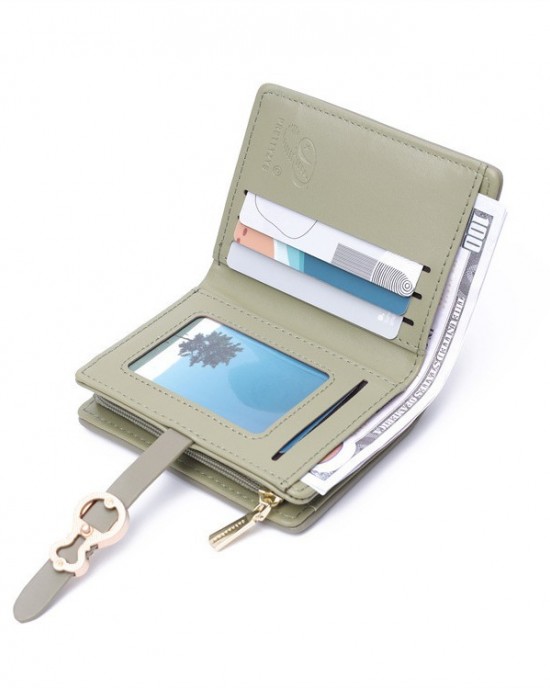 New Cross-Border Short Wallet, Simple and Contrast-Color Women's Fashionable Closure Folding Multifunctional Coin Purse New Cross-Border Short Wallet, Simple and Contrast-Color Women's Fashionable Closure Folding Multifunctional Coin Purse