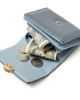 Lianbu Leather Goods 2022 New Women's Short Wallet, Japanese and Korean Tri-Fold Buckle, PU Soft Embroidered Student Wallet