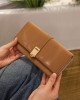 PRETTYZYS New Long Wallet for Women, Japanese and Korean Style Frosted Buckle and Folding Long Clutch and Card Holder PRETTYZYS New Long Wallet for Women, Japanese and Korean Style Frosted Buckle and Folding Long Clutch and Card Holder
