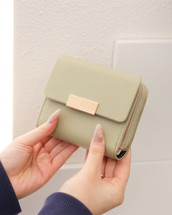 2025 New Women's Wallet, Japanese and Korean Fresh PU Tri-Fold Zipper, Multi-Function Large-Capacity Wallet, Wholesale 2025 New Women's Wallet, Japanese and Korean Fresh PU Tri-Fold Zipper, Multi-Function Large-Capacity Wallet, Wholesale