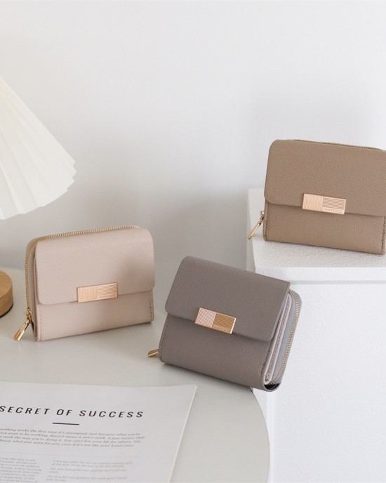 2025 New Women's Wallet, Japanese and Korean Fresh PU Tri-Fold Zipper, Multi-Function Large-Capacity Wallet, Wholesale 2025 New Women's Wallet, Japanese and Korean Fresh PU Tri-Fold Zipper, Multi-Function Large-Capacity Wallet, Wholesale