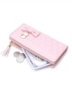 Lianbu's hot-selling Korean-style women's wallet, long bow-knot diamond zippered tassel cell phone bag, large capacity clutch. Lianbu's hot-selling Korean-style women's wallet, long bow-knot diamond zippered tassel cell phone bag, large capacity clutch.
