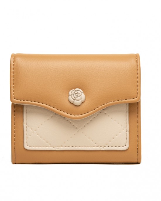 Lianbu 2023 New Women's Short Wallet, Cross-Border Japanese and Korean Fresh Flower Buckle, Simple Tri-Fold Bag, Wholesale
