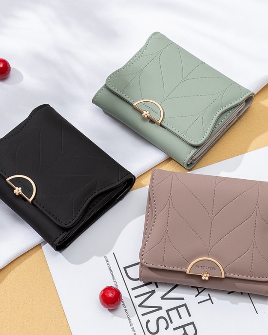 Factory Wholesale Short Wallet for Women, Korean Style, Fashionable and Simple, Small Fresh Tri-Fold Zippered Buckle Wallet and Coin Purse Factory Wholesale Short Wallet for Women, Korean Style, Fashionable and Simple, Small Fresh Tri-Fold Zippered Buckle Wallet and Coin Purse
