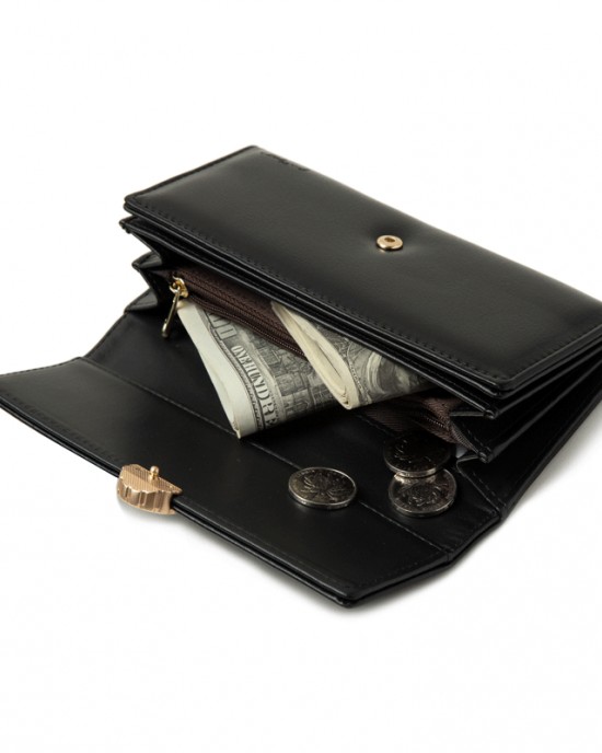 Lovebu New Cross-Border Long Women's Wallet with Solid Color Bow Clasp and Trifold Embroidered Clutch Lovebu New Cross-Border Long Women's Wallet with Solid Color Bow Clasp and Trifold Embroidered Clutch