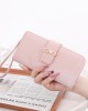 Lianbu new women's long wallet, Japanese and Korean style, fresh and simple, solid color, multi-card slots, student wallet. Lianbu new women's long wallet, Japanese and Korean style, fresh and simple, solid color, multi-card slots, student wallet.