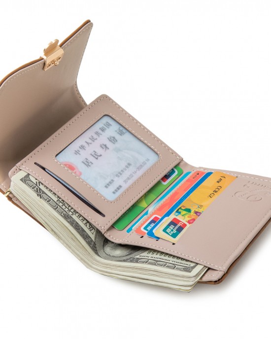Pureti 2023 new women's short wallet, three-fold, floral hardware, fresh-looking, student coin purse. Coin purse and card holder Pureti 2023 new women's short wallet, three-fold, floral hardware, fresh-looking, student coin purse. Coin purse and card holder