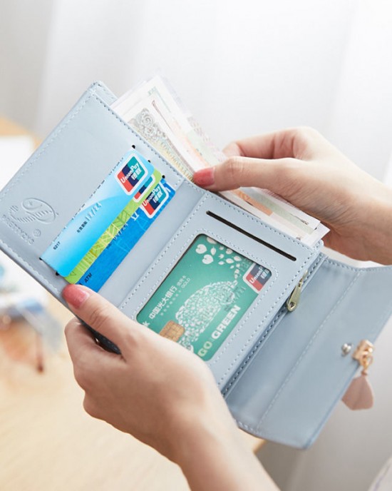 Factory Wholesale Cross-Border Women's Short Wallet, Student Fashionable and Simple, Korean Style, Tri-Folding Multifunctional Coin Purse and Wallet Factory Wholesale Cross-Border Women's Short Wallet, Student Fashionable and Simple, Korean Style, Tri-Folding Multifunctional Coin Purse and Wallet