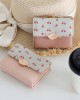 New women's wallet, printed, fresh and simple, foldable zippered and clasp, multifunctional, portable, women's wallet and coin purse. New women's wallet, printed, fresh and simple, foldable zippered and clasp, multifunctional, portable, women's wallet and coin purse.
