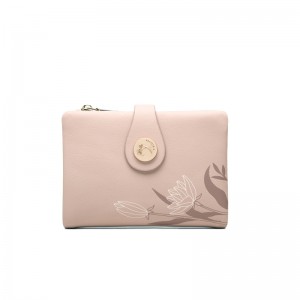 Prettyzys new women's short wallet, Korean-style printed zipper closure, student-style large-capacity wallet